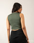 Sleek Sleeveless Stretch Crop Top 70743